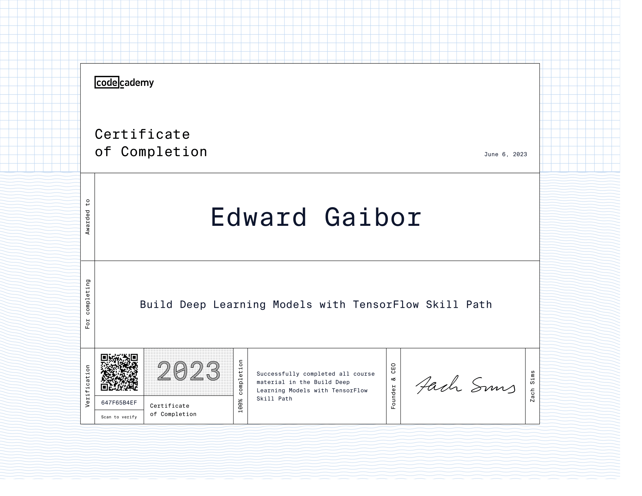 Certificate 1