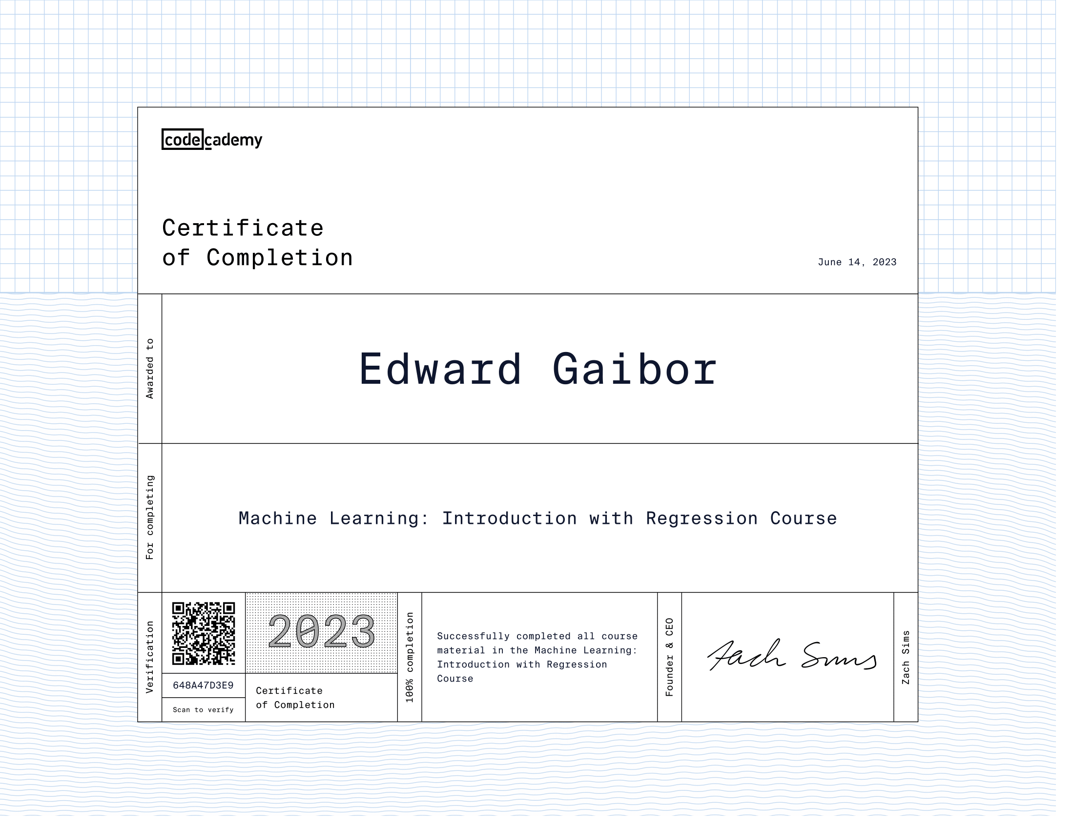 Certificate 5