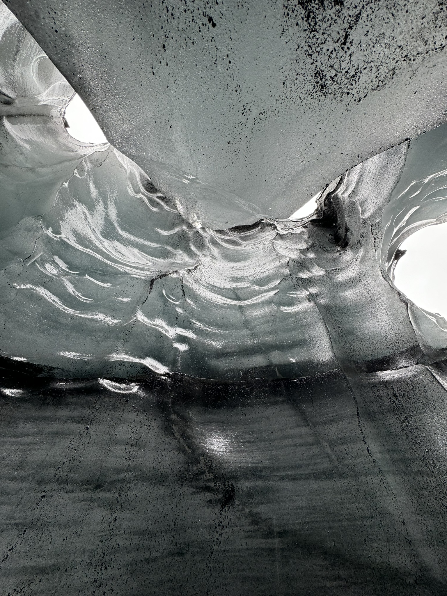 Glacier view from down-up perspective.